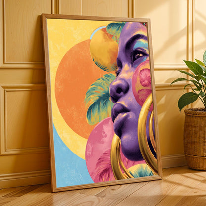 Tropical Foliage Portrait Wall Art Print