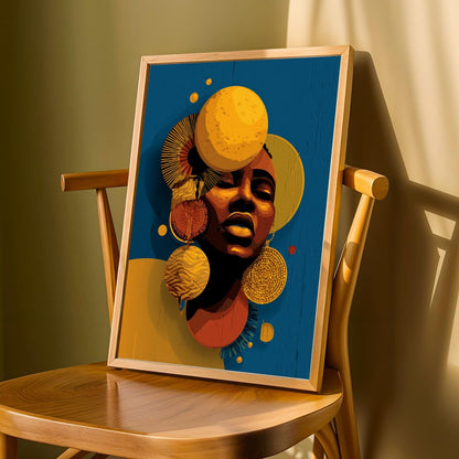 Afrocentric Geometric Wall Art Print