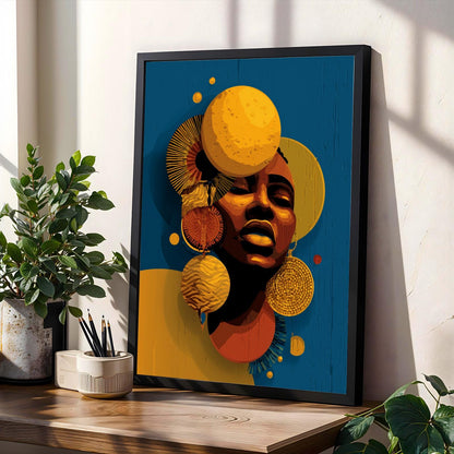 Afrocentric Geometric Wall Art Print