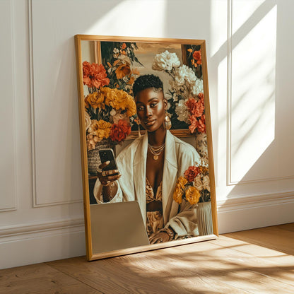 She Is The Moment  Wall Art Print