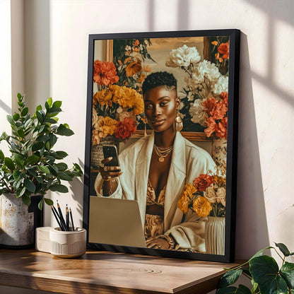 She Is The Moment  Wall Art Print