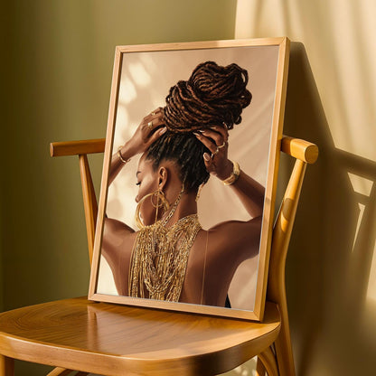 Stength In Her Locs Wall Art Print