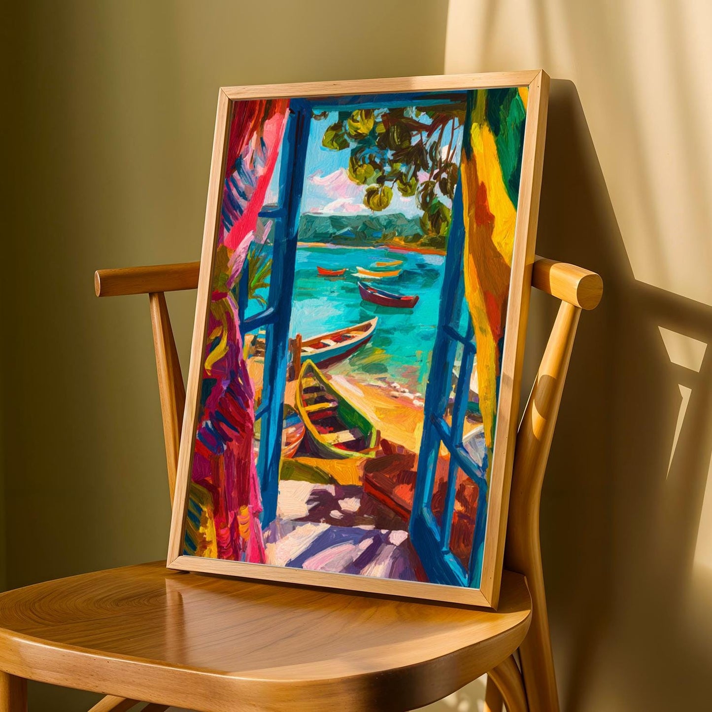 Matisse Inspired Tropical Beach Wall Art Print