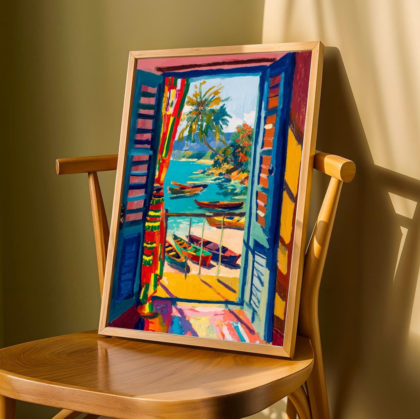 Matisse Inspired Tropical Coastal Wall Art Print