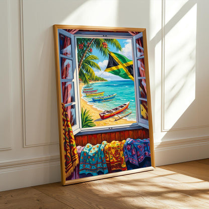 Matisse Inspired Carribean Beach Wall Art Print