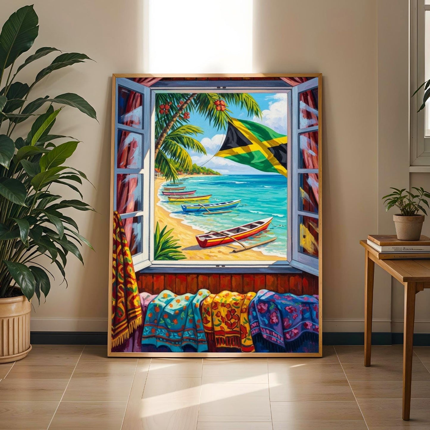Matisse Inspired Carribean Beach Wall Art Print