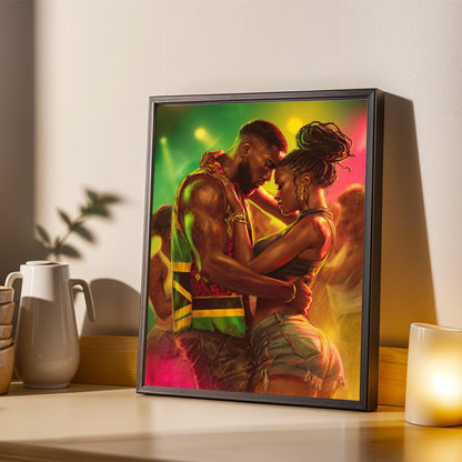 Dancehall Embrace Wall Art Print