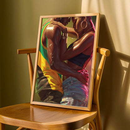 Dancehall Embrace Wall Art Print