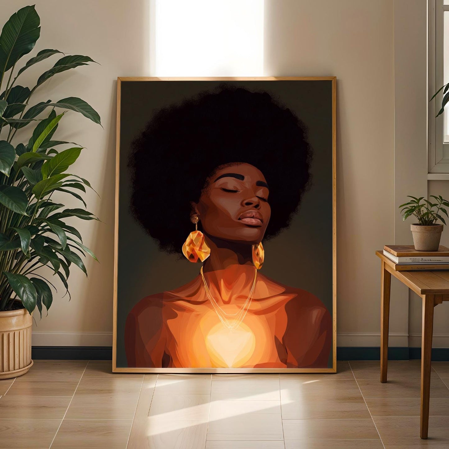 Radiant Soul - Afro Glow Wall Art Print