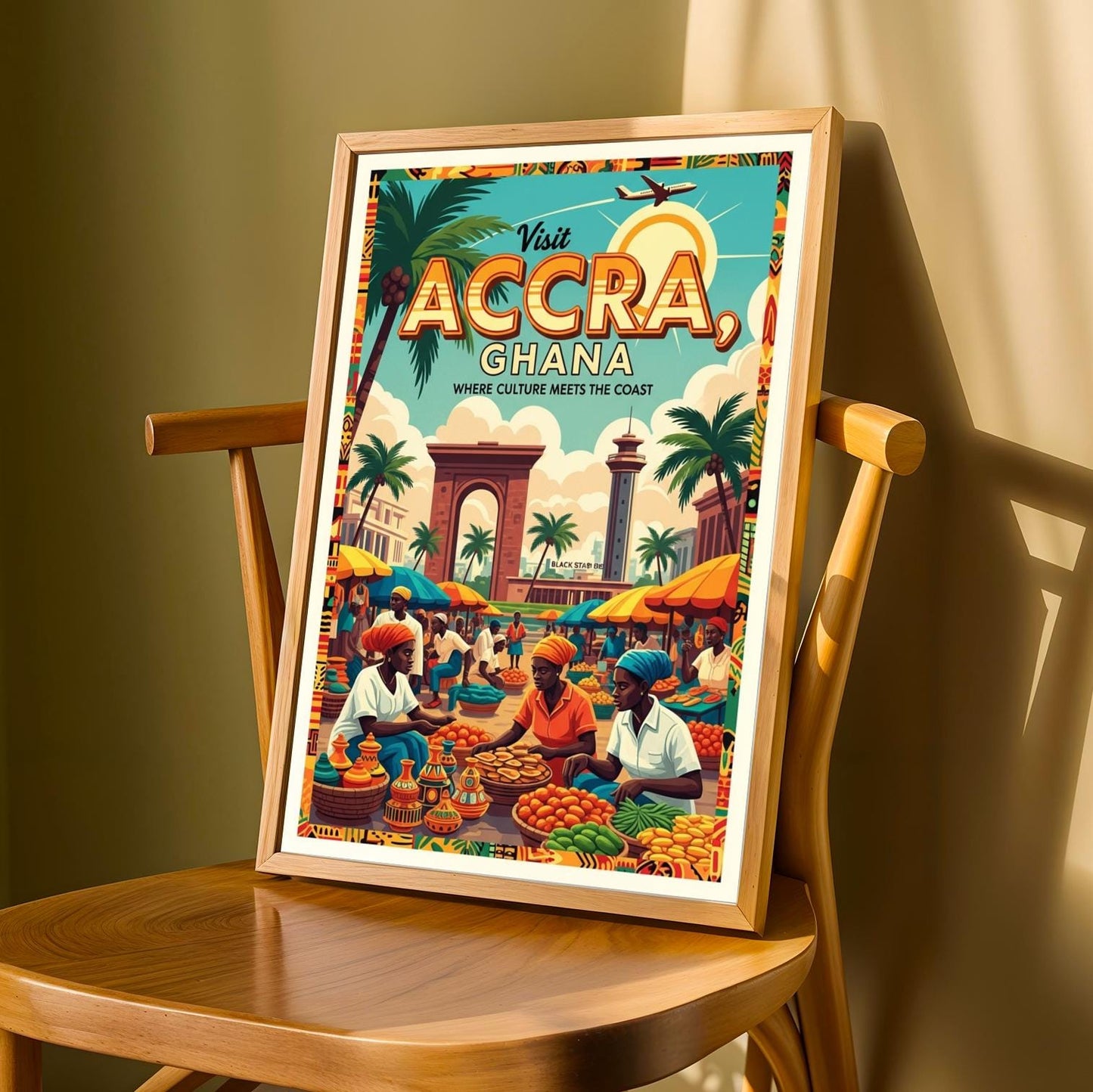 Accra, Ghana Reimagined Wall Art Print