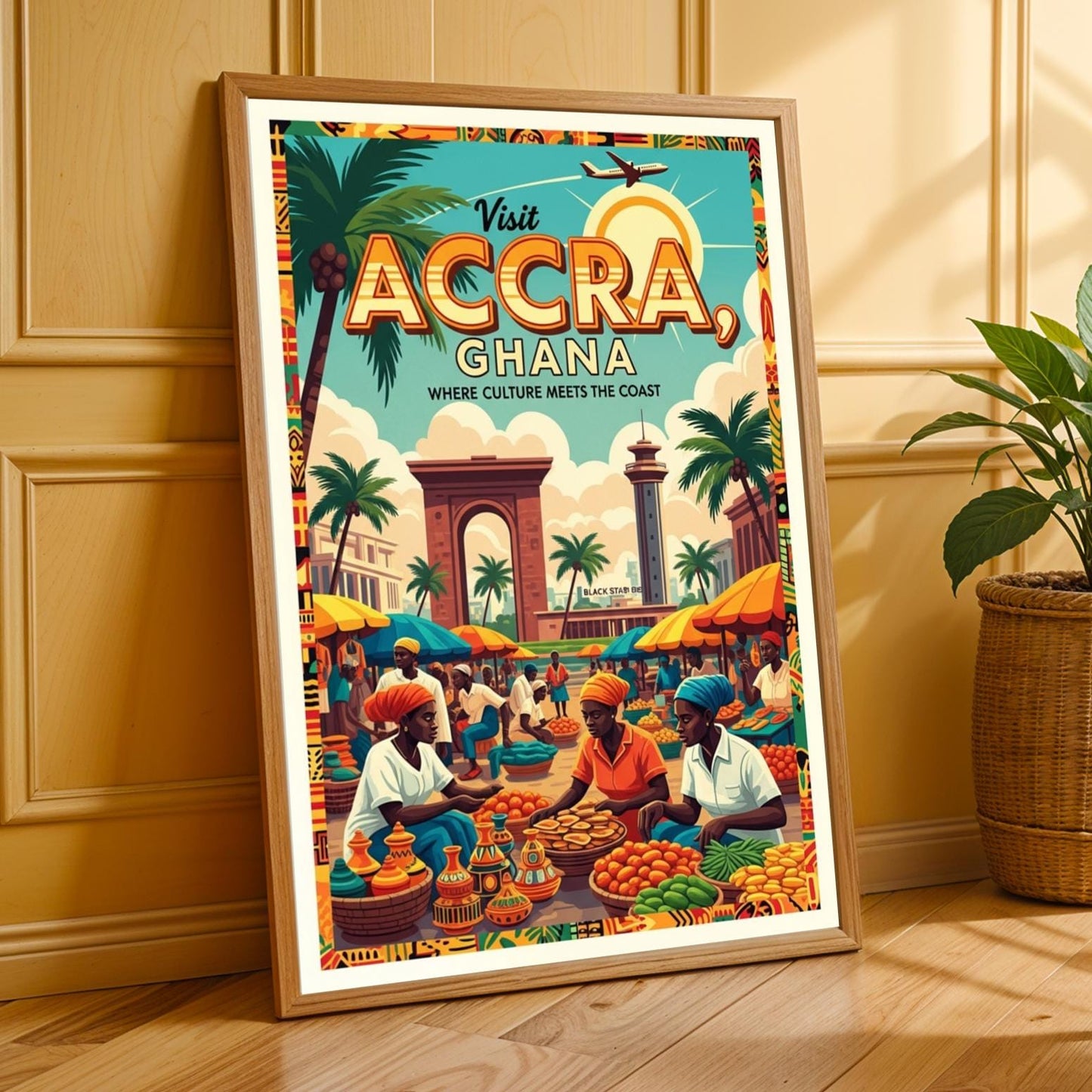 Accra, Ghana Reimagined Wall Art Print