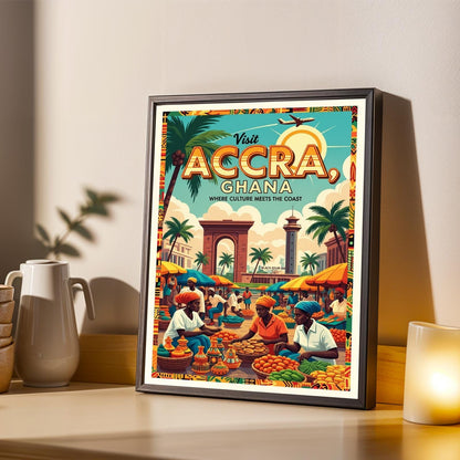 Accra, Ghana Reimagined Wall Art Print