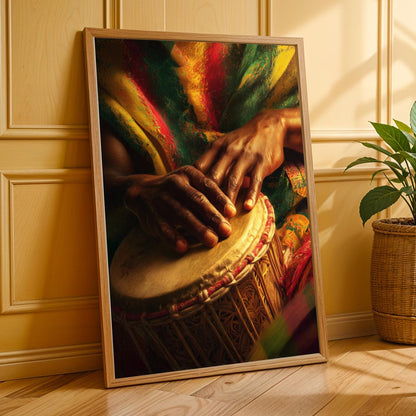 Traditional Djembe Wall Art Print