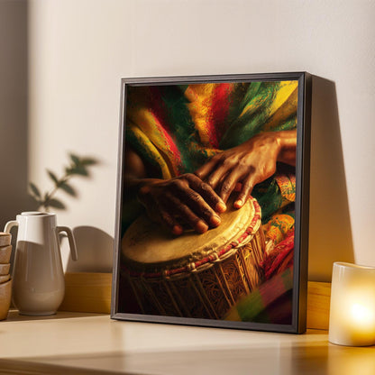 Traditional Djembe Wall Art Print