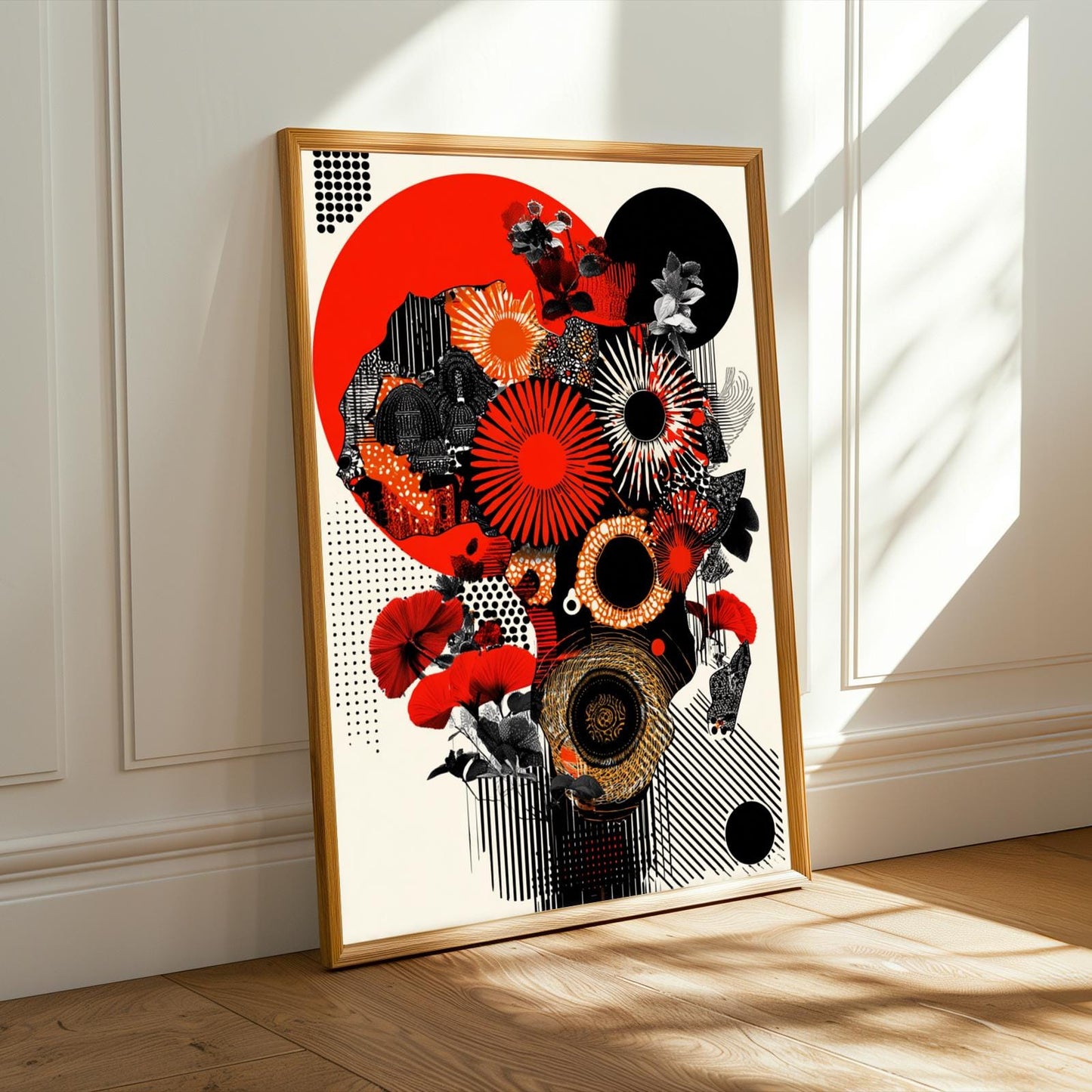 African Map Collage Abstract Wall Art Print