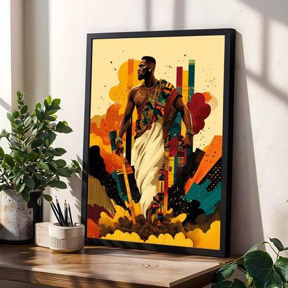 Untamed Spirit  African Warrior Wall Art Print