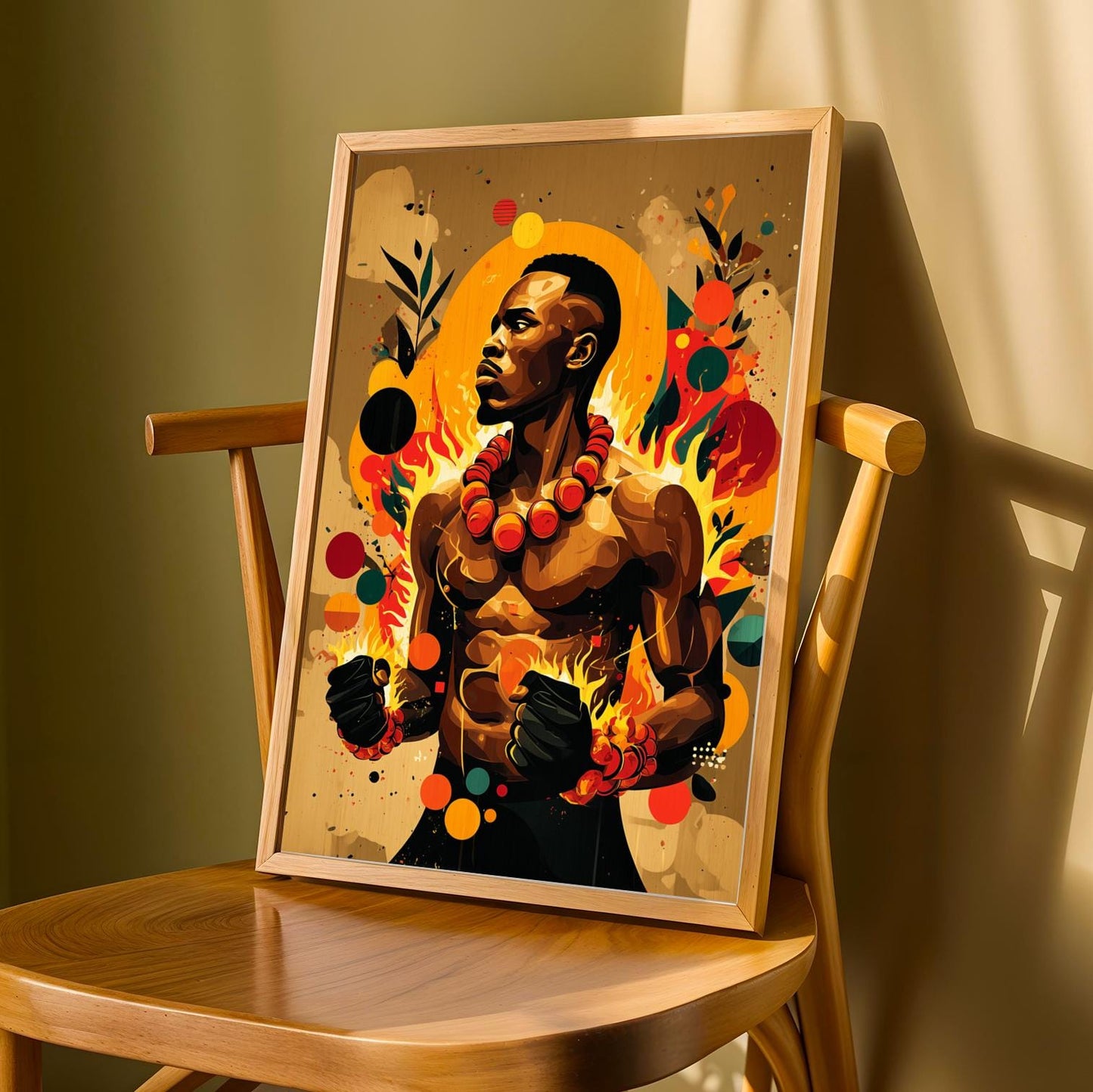 Untamed Spirit  African Warrior Wall Art Print