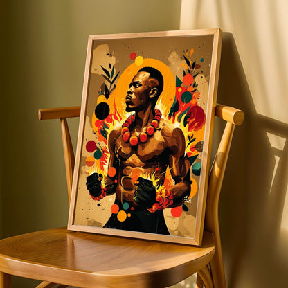 Untamed Spirit  African Warrior Wall Art Print