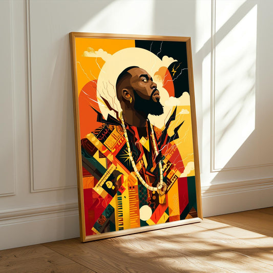 Untamed Spirit  African Warrior Wall Art Print