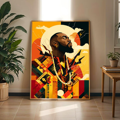 Untamed Spirit  African Warrior Wall Art Print