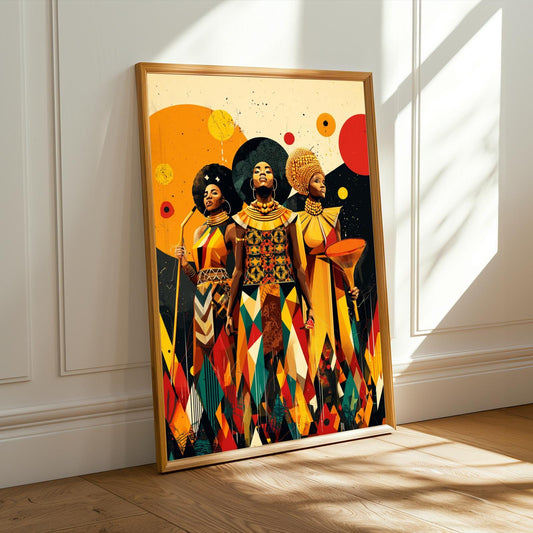 Untamed Spirit  African Warrior Wall Art Print