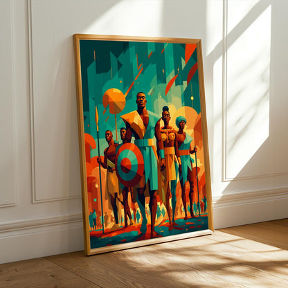 Untamed Spirit  African Warrior Wall Art Print