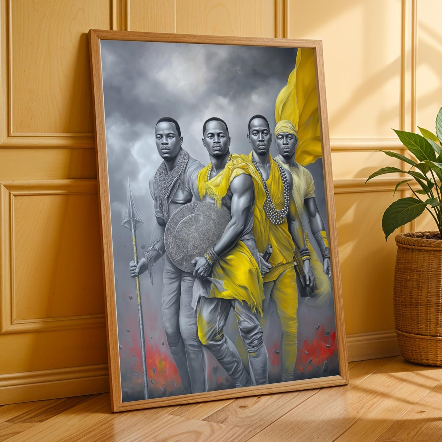 Untamed Spirit  African Warrior Wall Art Print