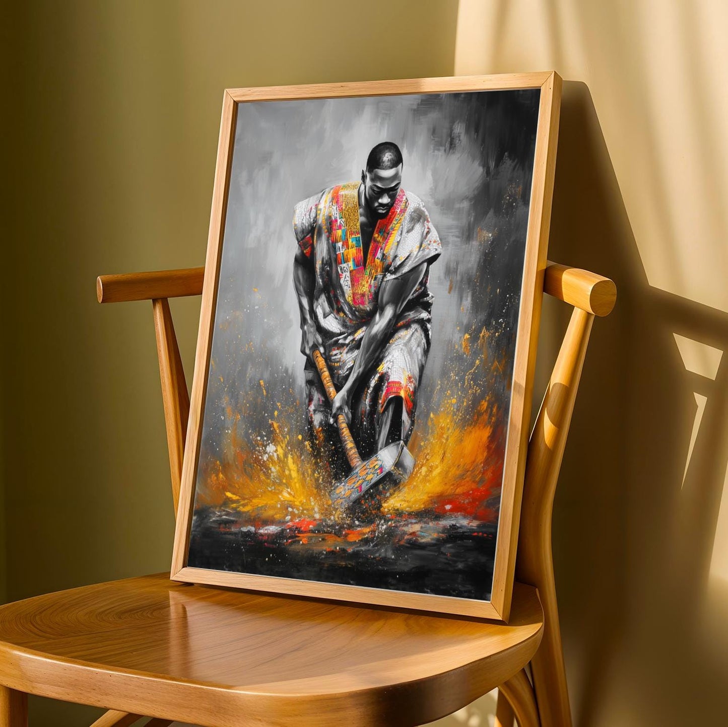 Untamed Spirit  African Warrior Wall Art Print