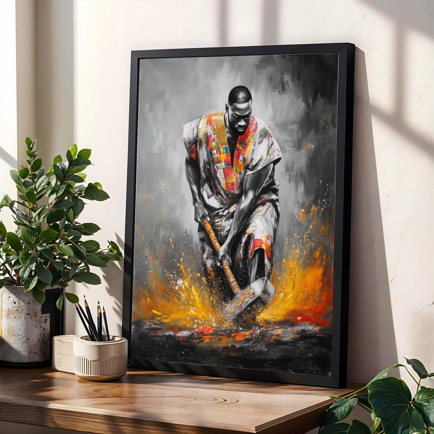 Untamed Spirit  African Warrior Wall Art Print