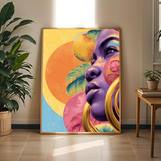 Tropical Foliage Portrait Wall Art Print
