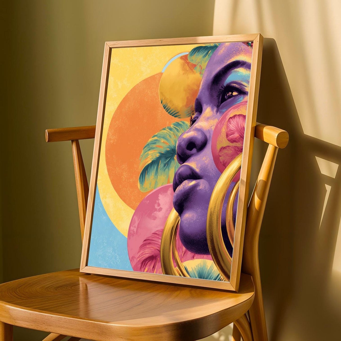 Tropical Foliage Portrait Wall Art Print