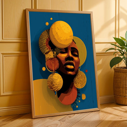 Afrocentric Geometric Wall Art Print