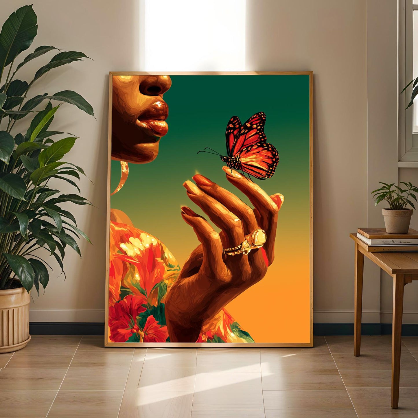 Butterfly Whisper Afrocentric Wall Art Print