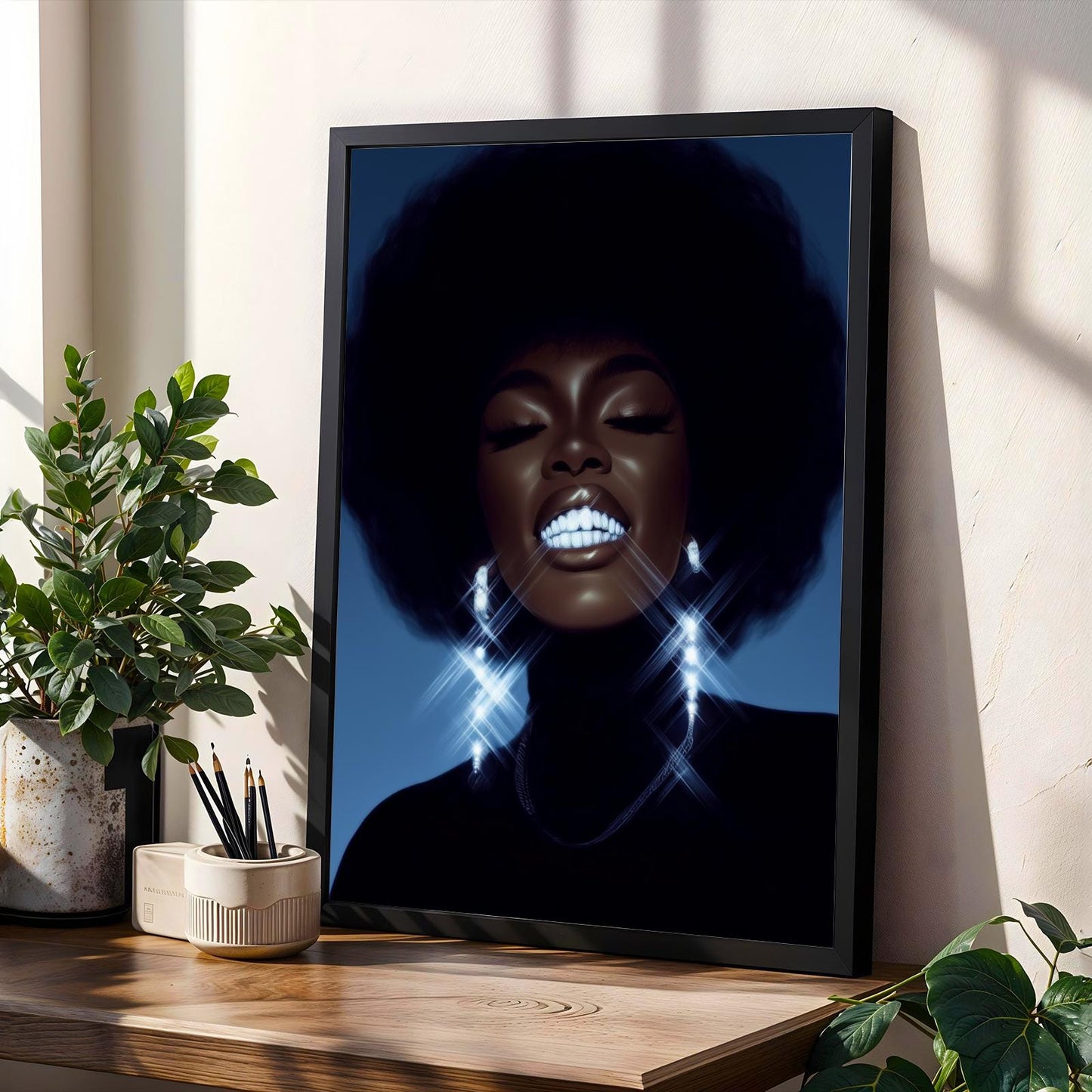 Glamorous Smile Wall Art Print