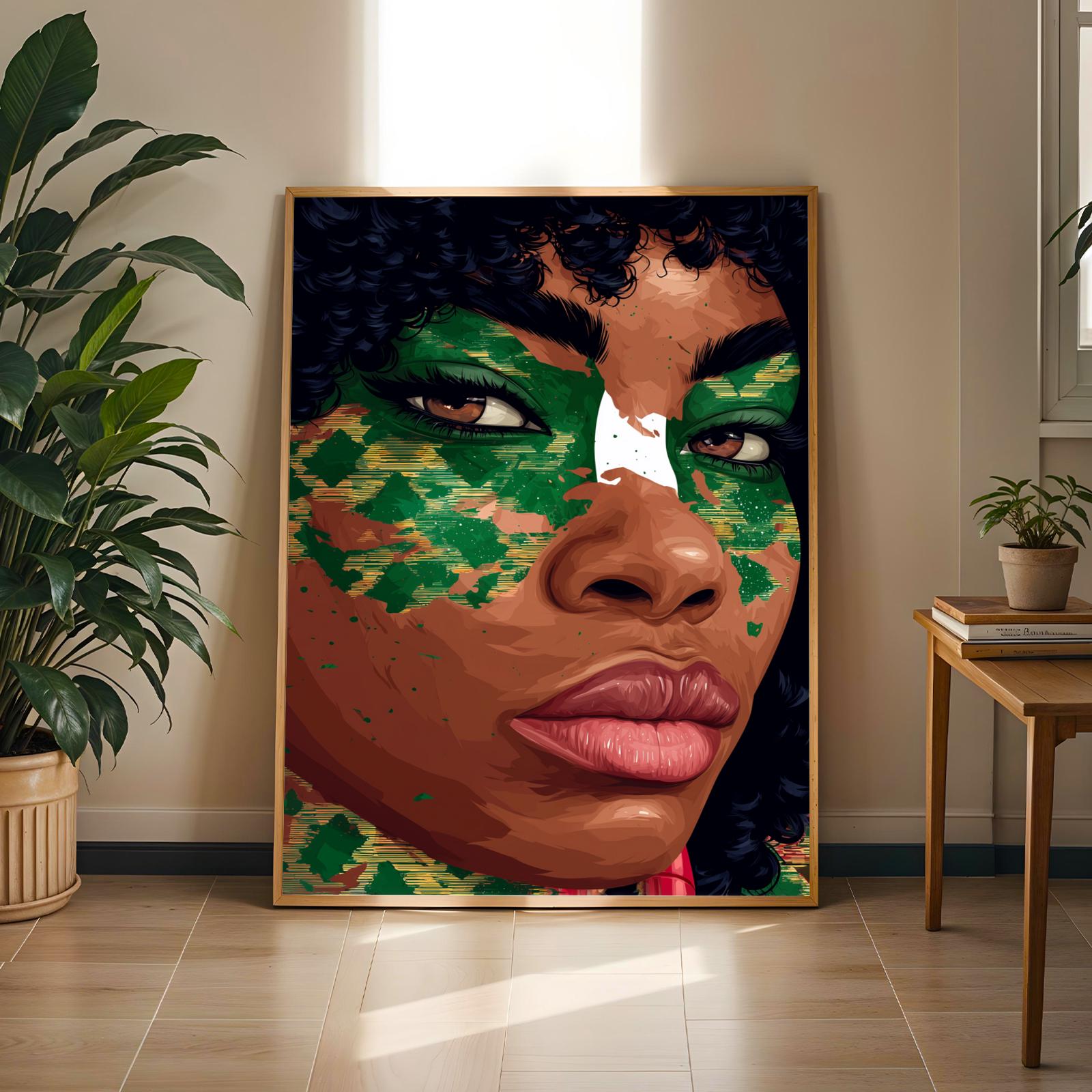 Nigerian Flag Print Wall Art Print Soluna Soul