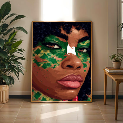 Nigerian Flag Print Wall Art Print Soluna Soul