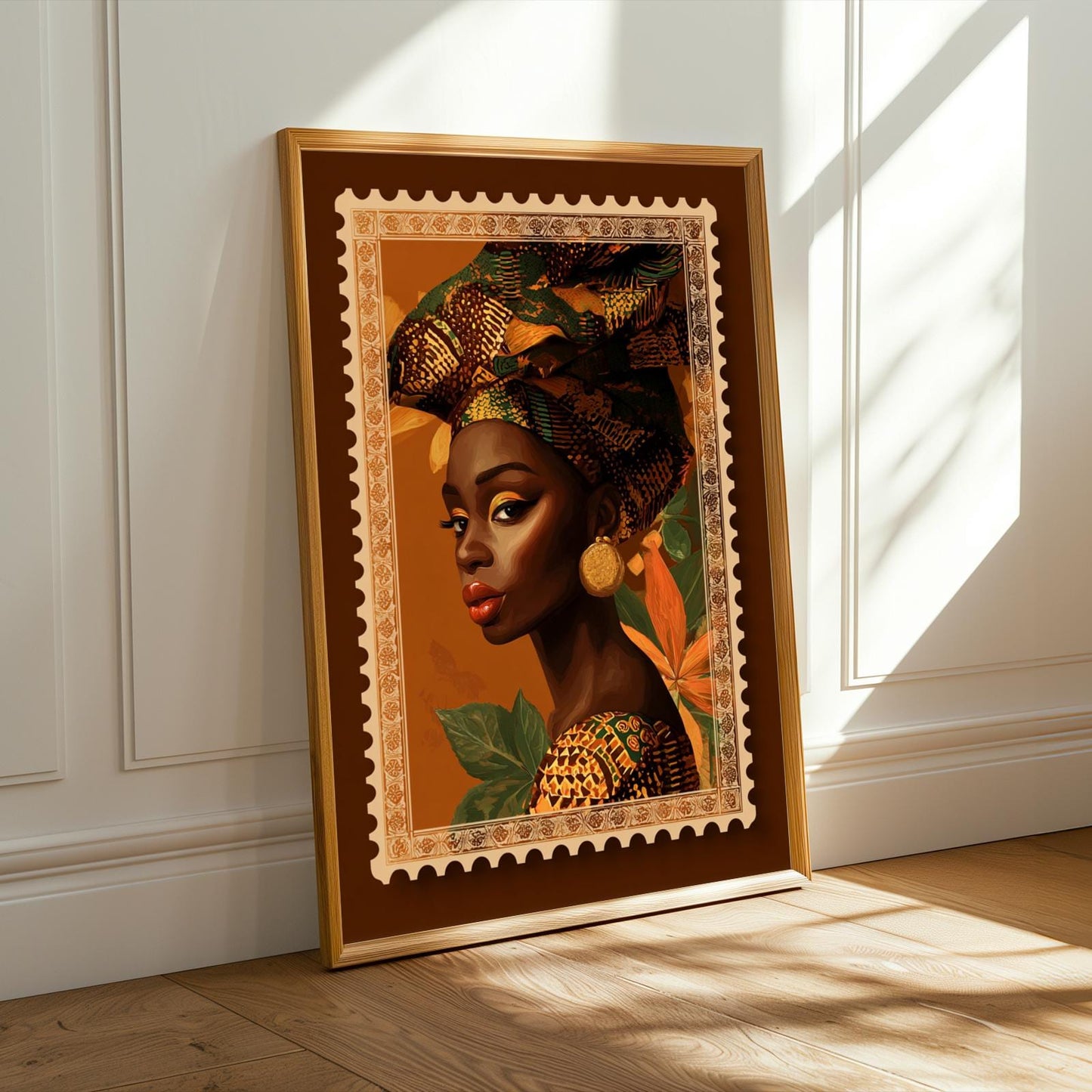 Autumn-Toned Stamp Inspired Wall Art Print Soluna Soul