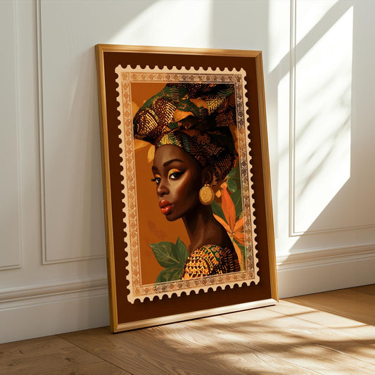 Autumn-Toned Stamp Inspired Wall Art Print Soluna Soul