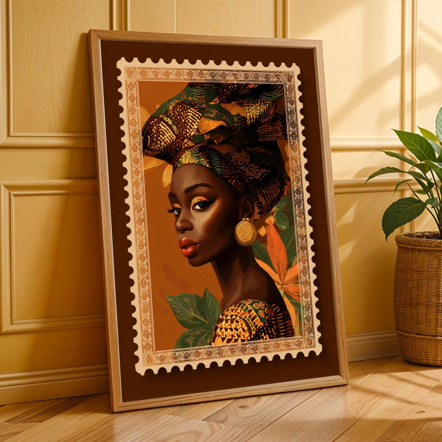 Autumn-Toned Stamp Inspired Wall Art Print Soluna Soul