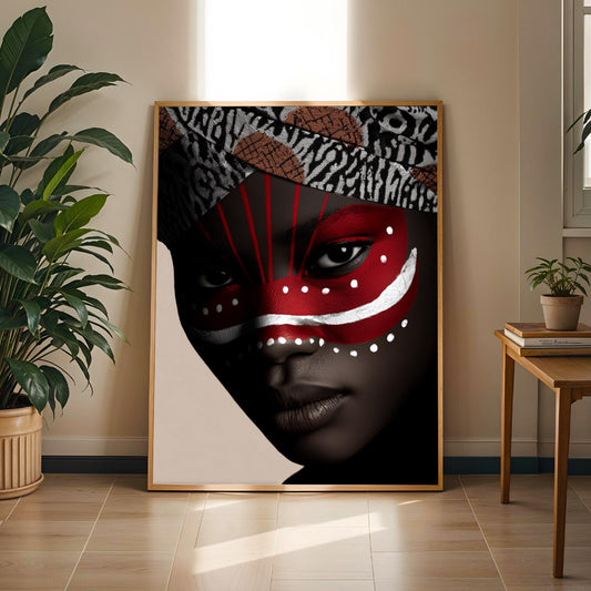 African Tribal Woman Wall Art Print Soluna Soul