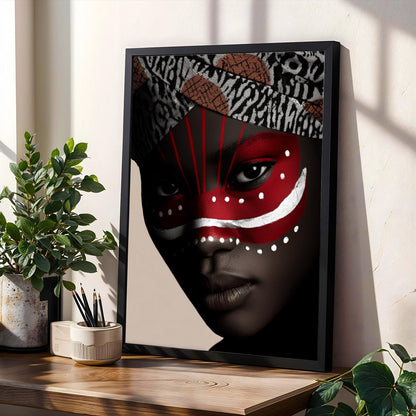 African Tribal Woman Wall Art Print Soluna Soul