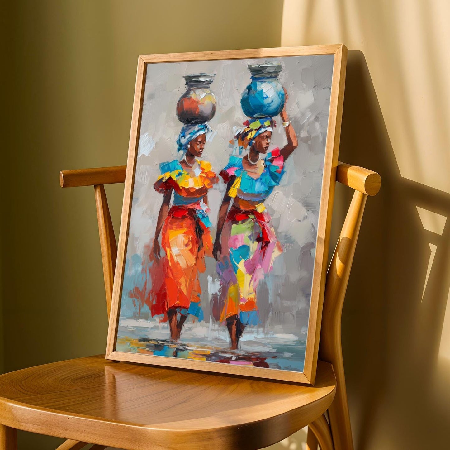 African Contemporary Wall Art Print Soluna Soul