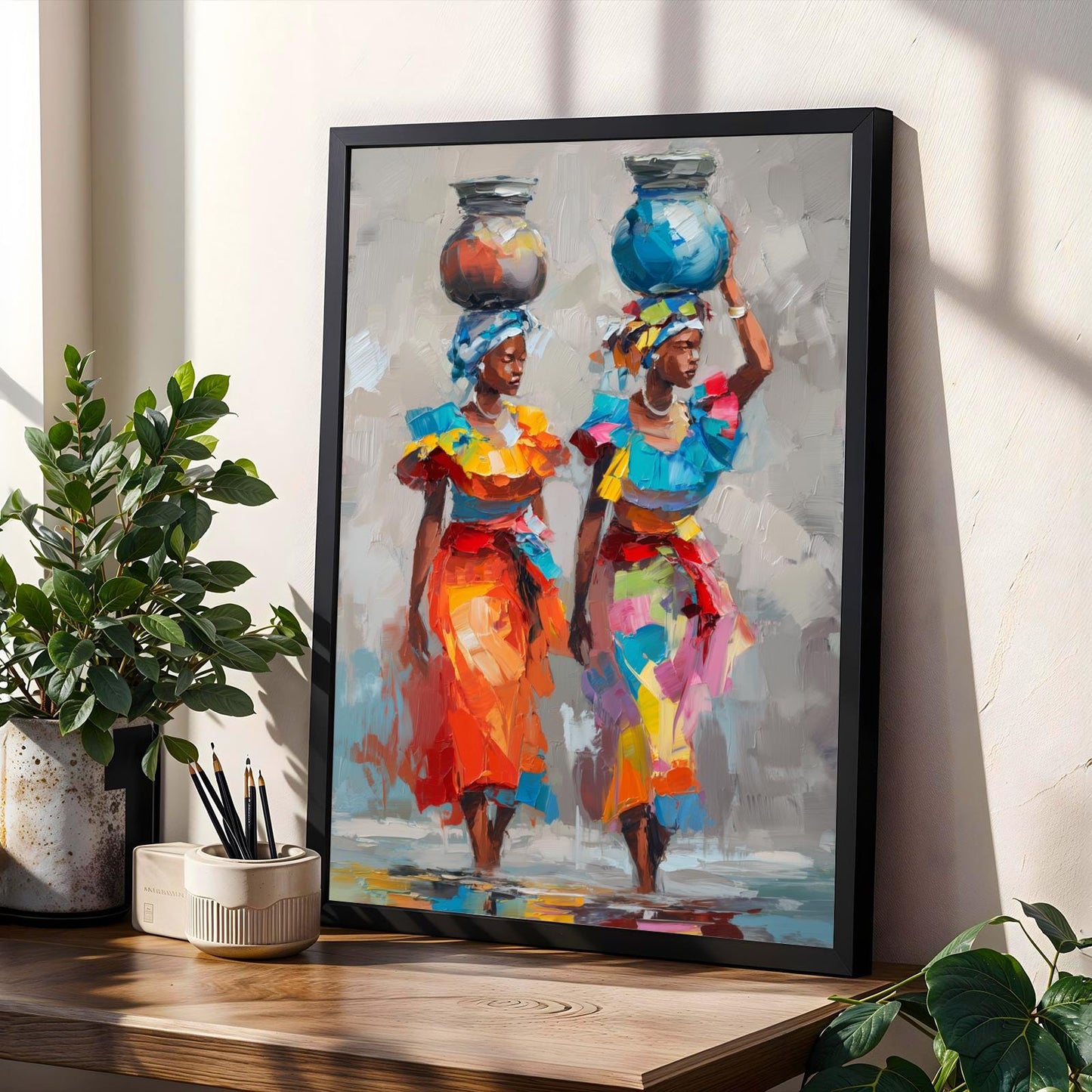 African Contemporary Wall Art Print Soluna Soul