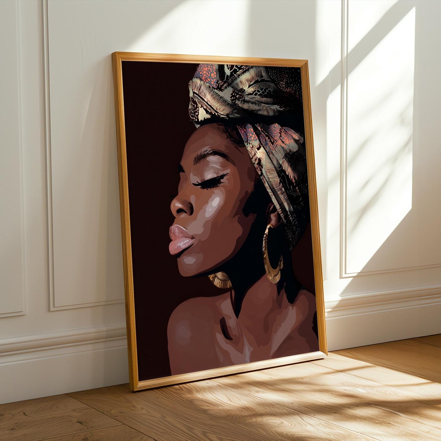 African Queen Portrait Wall Art Print Soluna Soul