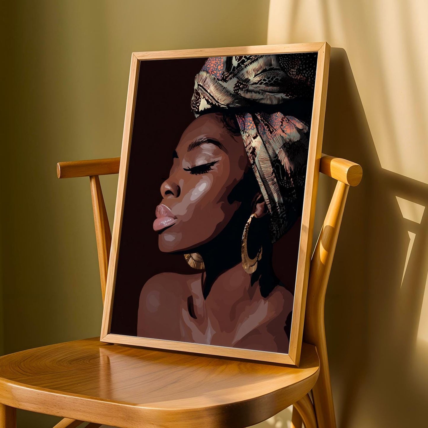 African Queen Portrait Wall Art Print Soluna Soul