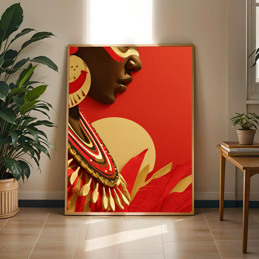 Adorned Figure Portrait Wall Art Print Soluna Soul