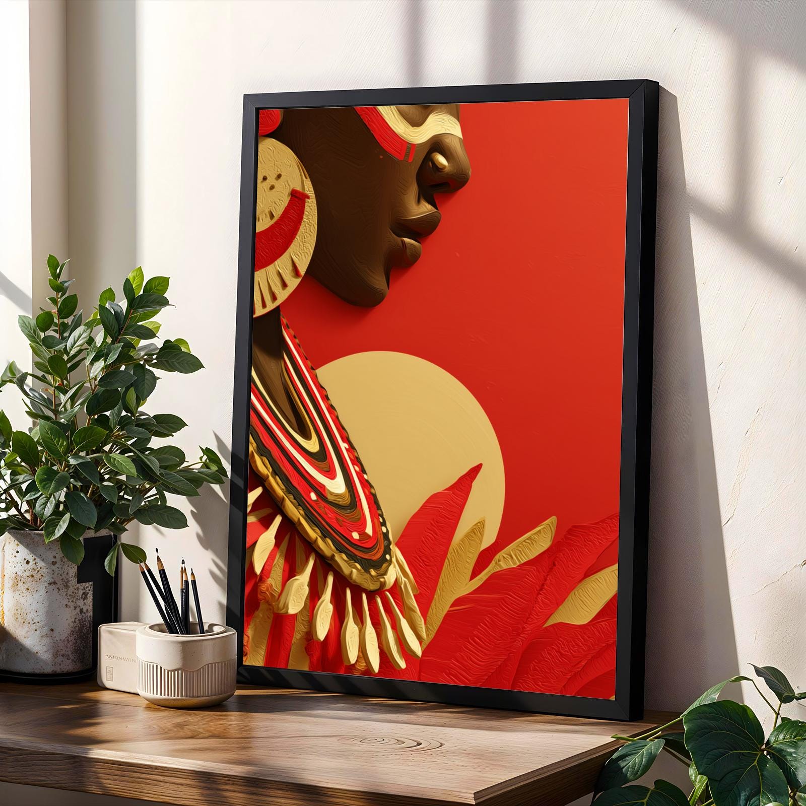 Adorned Figure Portrait Wall Art Print Soluna Soul