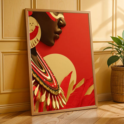 Adorned Figure Portrait Wall Art Print Soluna Soul