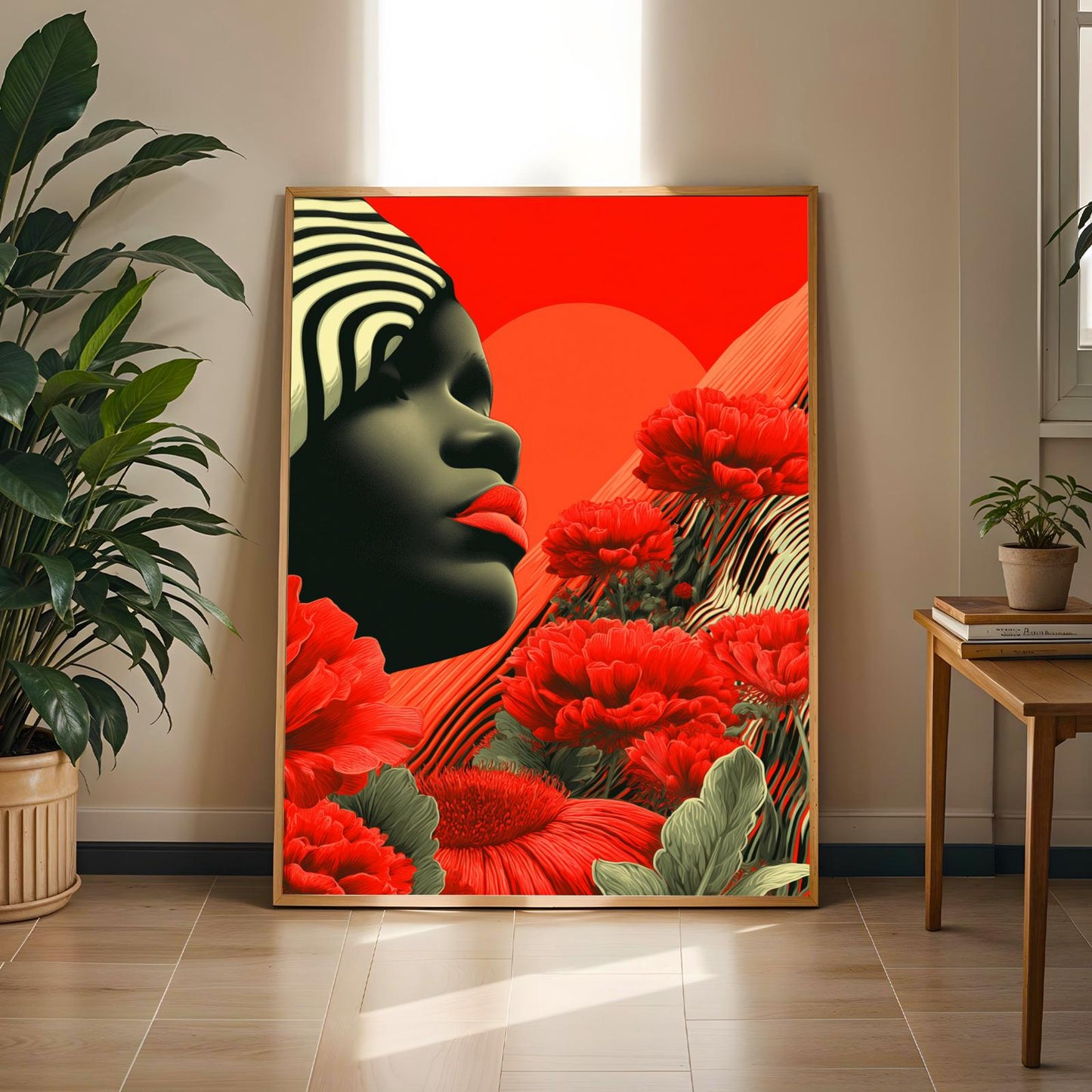 Surreal Feminine Portrait Wall Art Print Soluna Soul