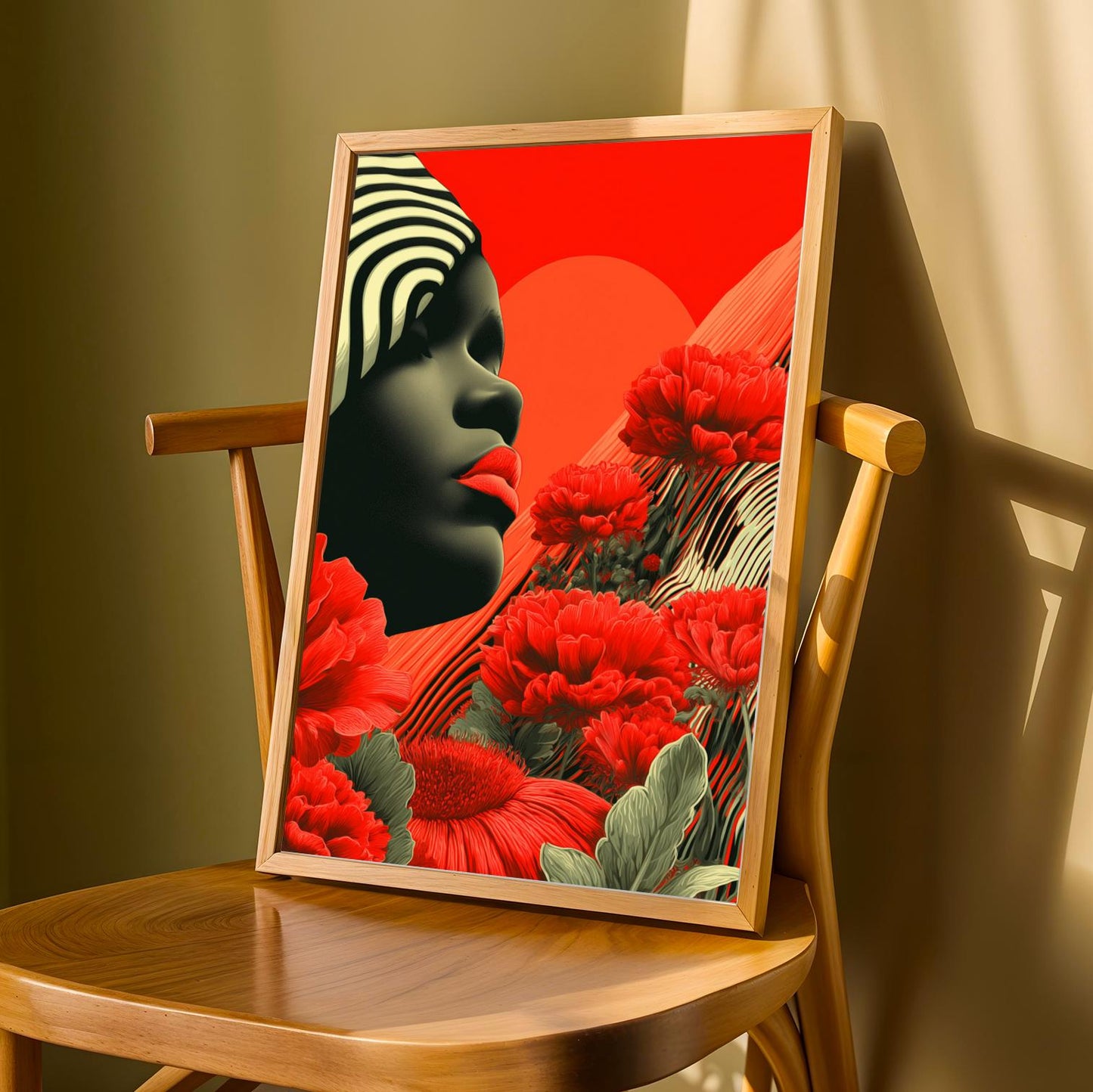 Surreal Feminine Portrait Wall Art Print Soluna Soul
